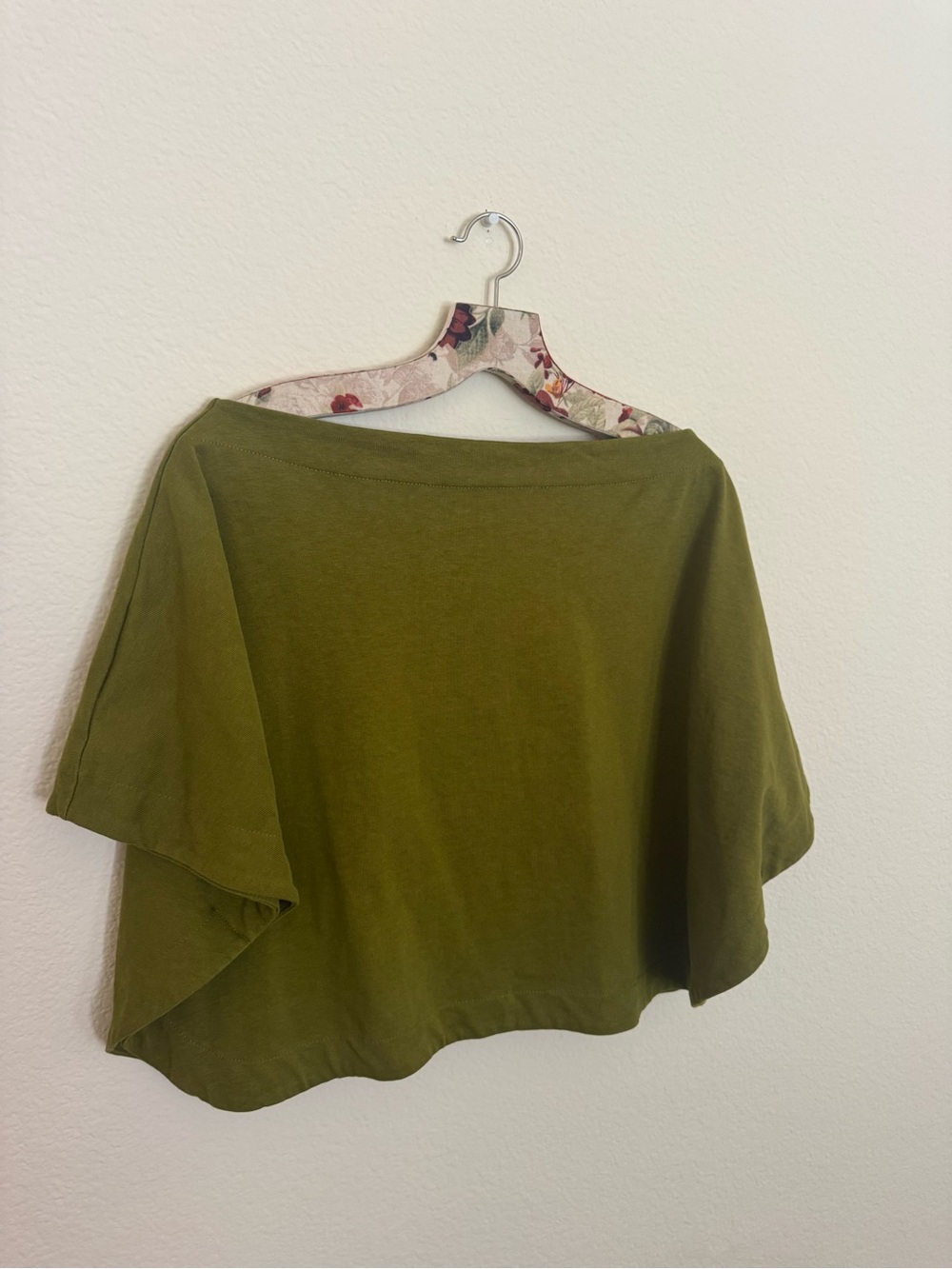 Zara Green Off-Shoulder Crop Top